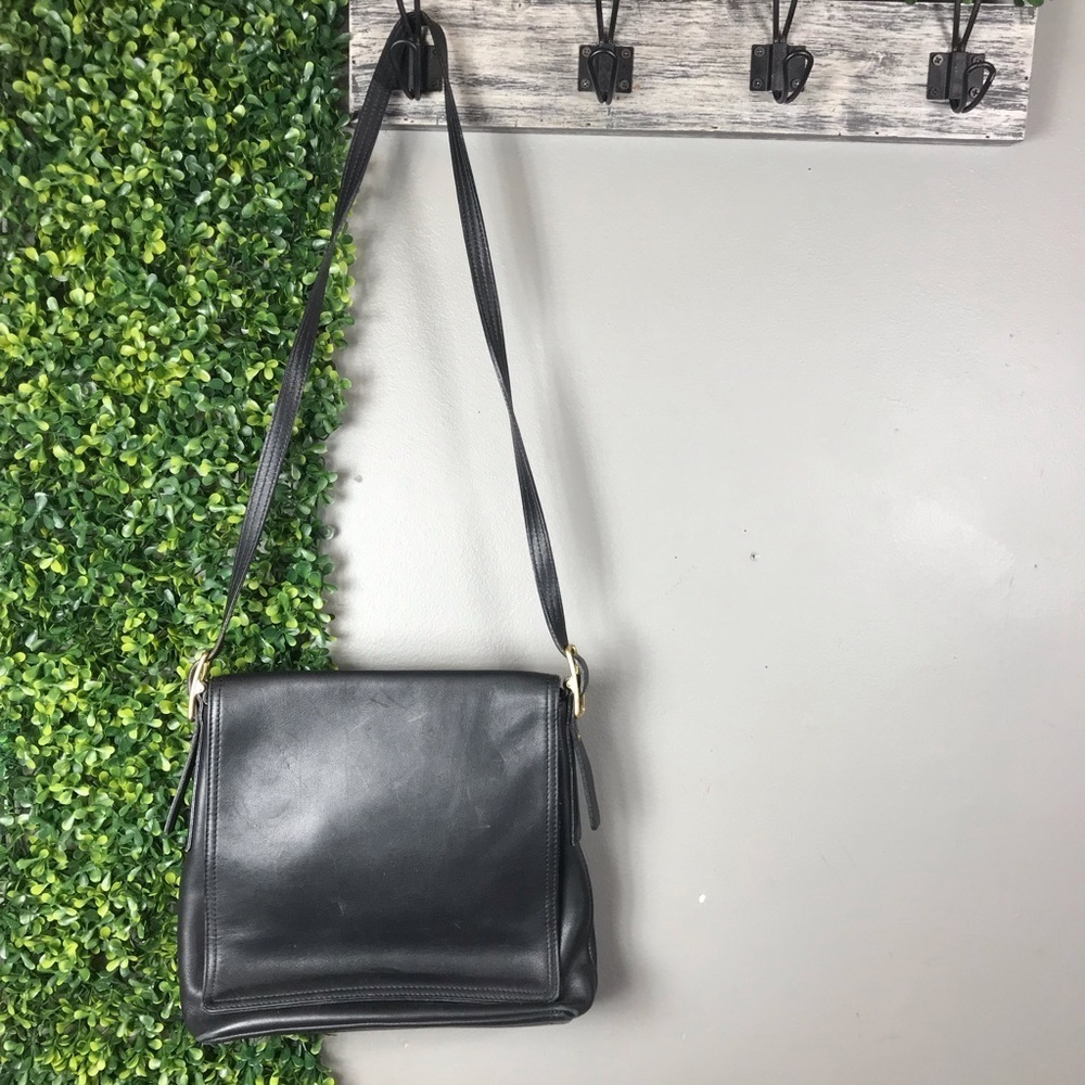 Vintage Coach Black Leather Bag - Picture 3 of 11
